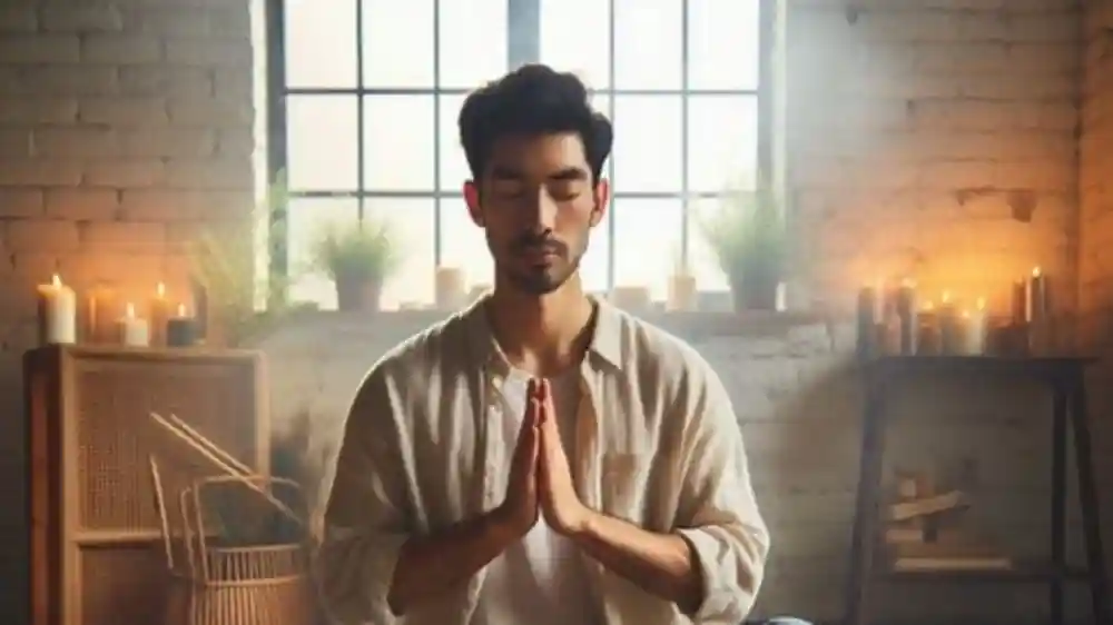 Handsome man prays to God to break curse