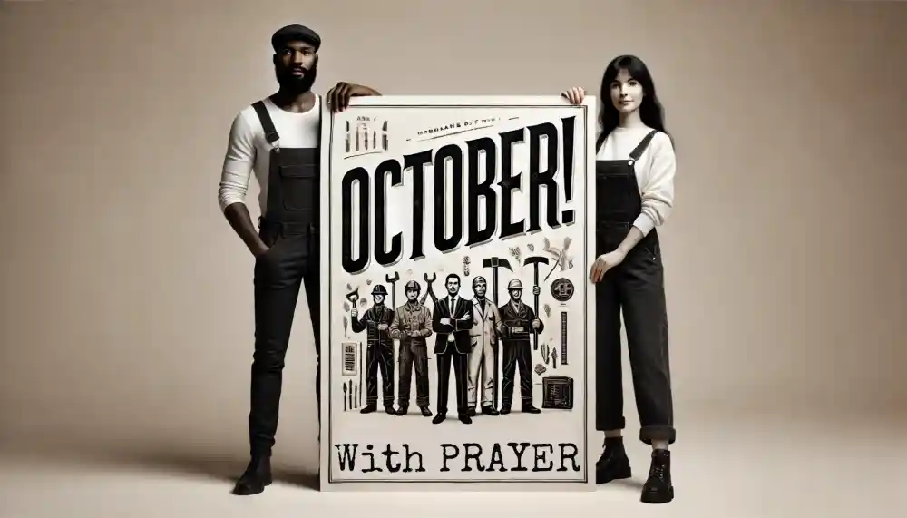 Prayerful man and woman for the month of October